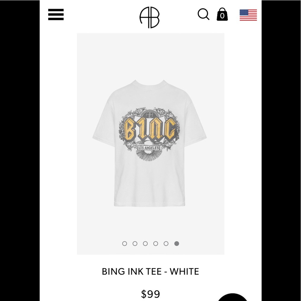BING INK TEE - WHITE